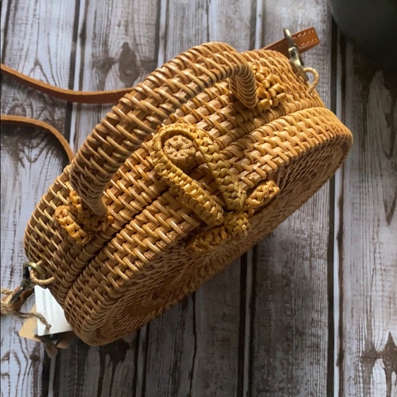 Vietnam Bags Handcrafted In Vietnam Rattan Circle Bag Poshmark